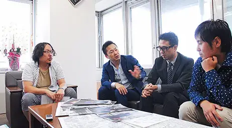 石井さんが選ばれて実現したプロジェクトに関する打ち合わせ