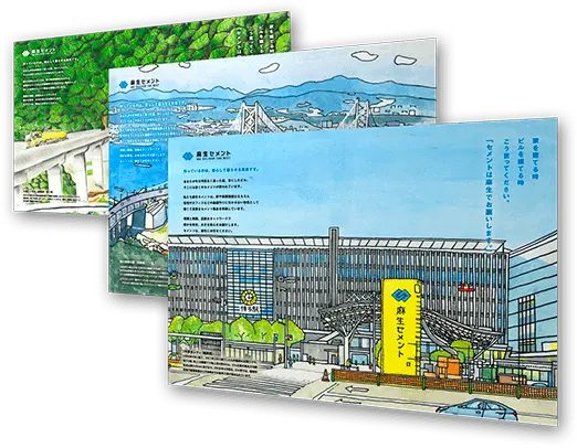 企業イメージに合わせたテーマで､アートを描き下ろしたオリジナルクリアファイル