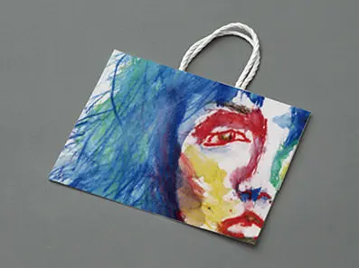 紙袋に書かれたイラスト