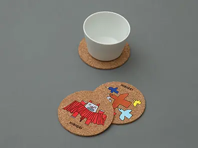 コースターに書かれたイラスト